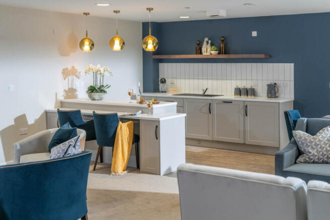 Typical communal lounge kitchen
